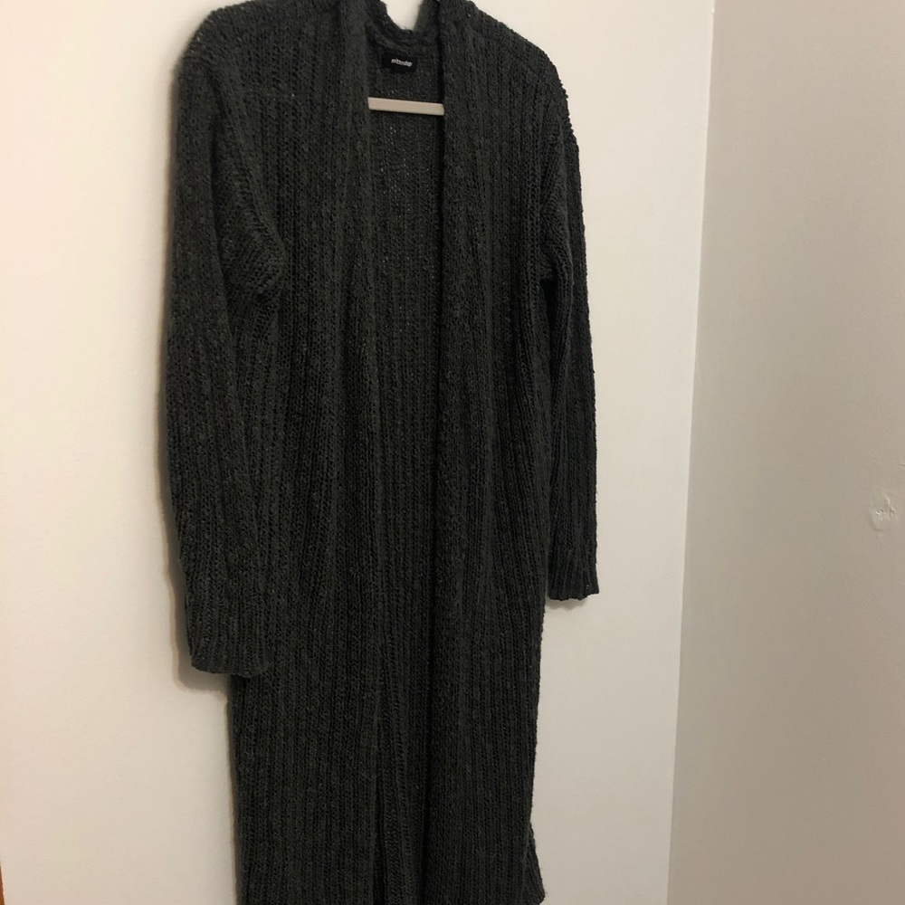 Pink Blush Maternity Grey Knee Length Cardigan